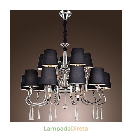 Lustre moderno contemporâneo tradicional clássico rústico chalé vintage country island metal cromado Lustre moderno contemporâneo tradicional clássico rústico chalé vintage country island metal cromado