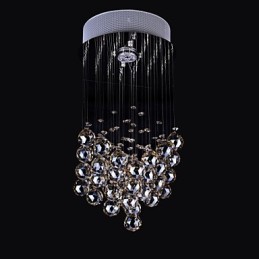 1 Lustre de Cristal K9 com Luz Clara