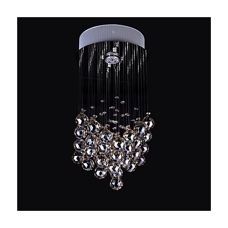 1 Lustre de Cristal K9 com Luz Clara 1 Lustre de Cristal K9 com Luz Clara