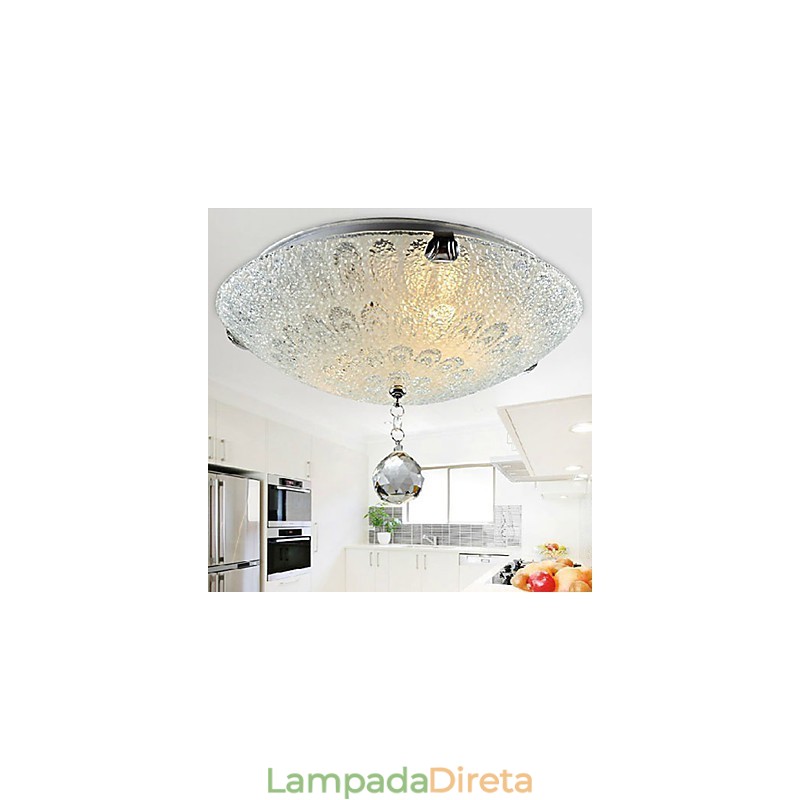 Moderno Contemporâneo Cristal Níquel Montagem Embutida