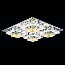 Moderno Contemporâneo Cristal Cromado Metal Montagem Embutida