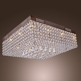 Luminária de teto com contas de cristal e 45 cores