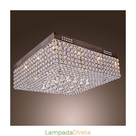 Luminária de teto com contas de cristal e 45 cores Luminária de teto com contas de cristal e 45 cores