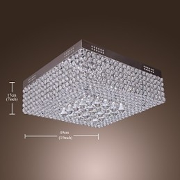 Luminária de teto com contas de cristal e 45 cores