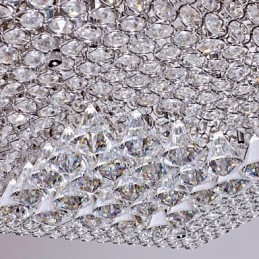 Luminária de teto com contas de cristal e 45 cores
