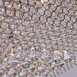 Luminária de teto com contas de cristal e 45 cores