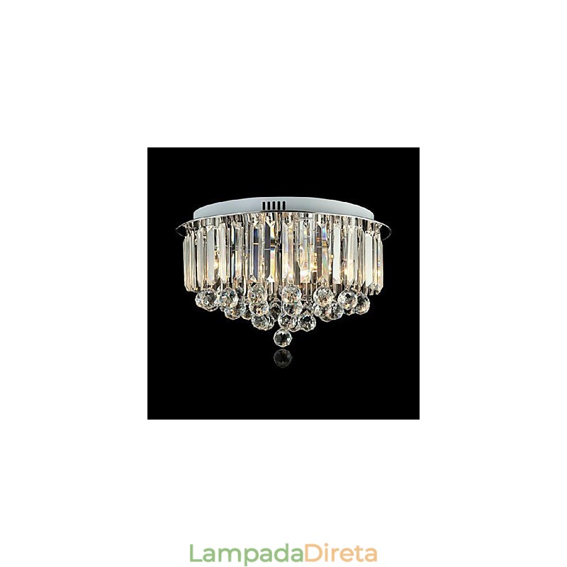 Moderno Contemporâneo Tradicional Clássico Cristal Pintura Metal Montagem Embutida Luz