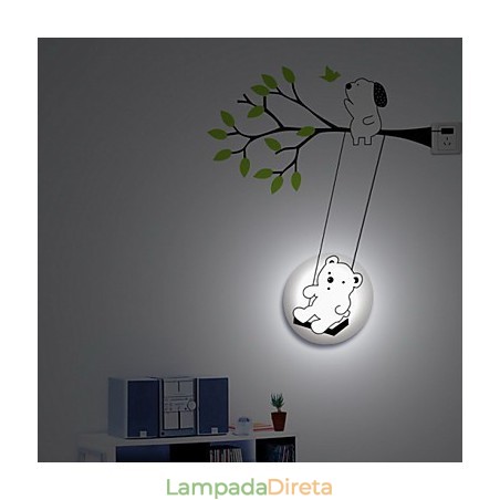 Pequeno Urso Plástico Resistente a Altas Temperaturas Luz e Criativo 3D Papel de Parede Luminária de Parede Pequeno Urso Plástico Resistente a Altas Temperaturas Luz e Criativo 3D Papel de Parede Luminária de Parede