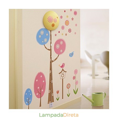 Luminária de parede criativa 3D com papel de parede, luz noturna moderna, pode remover as luzes dos adesivos de parede Luminária de parede criativa 3D com papel de parede, luz noturna moderna, pode remover as luzes dos adesivos de parede