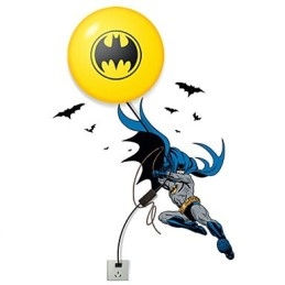 Moda criativa Batman papel de parede faça você mesmo bastão de parede pequena lâmpada noturna luzes de parede