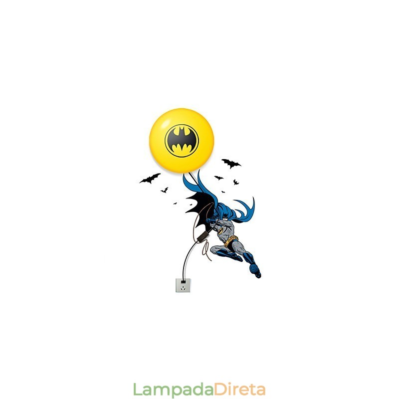 Moda criativa Batman papel de parede faça você mesmo bastão de parede pequena lâmpada noturna luzes de parede