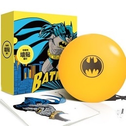 Moda criativa Batman papel de parede faça você mesmo bastão de parede pequena lâmpada noturna luzes de parede