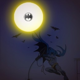 Moda criativa Batman papel de parede faça você mesmo bastão de parede pequena lâmpada noturna luzes de parede