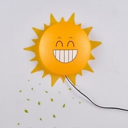 Papel de parede Lâmpadas de parede Flor Rosto DIY Diversão Atmosfera Luz noturna Crianças Lâmpada de cabeceira Decoração Sol
