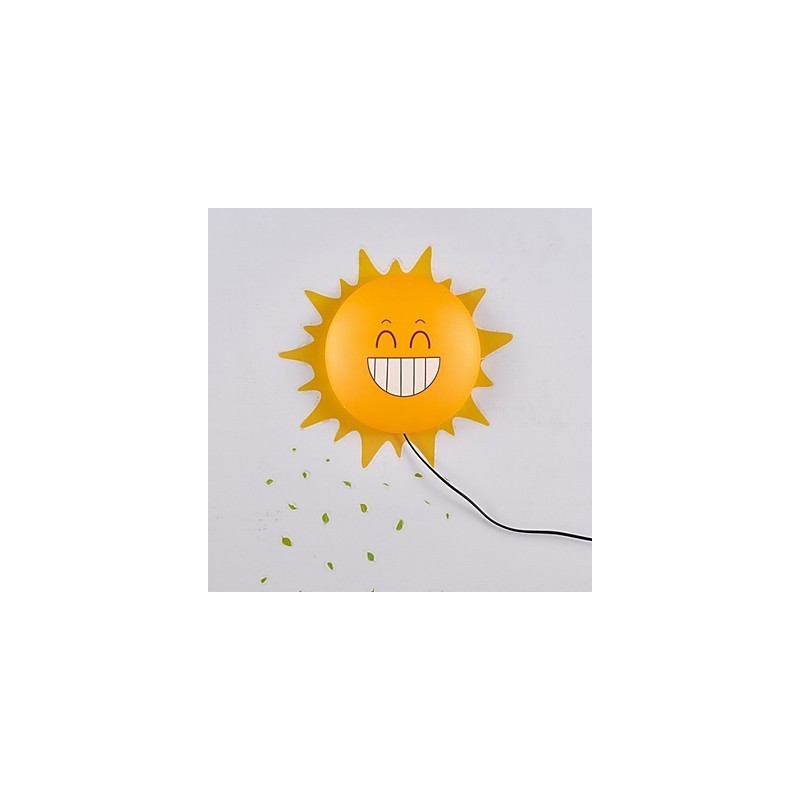 Papel de parede Lâmpadas de parede Flor Rosto DIY Diversão Atmosfera Luz noturna Crianças Lâmpada de cabeceira Decoração Sol