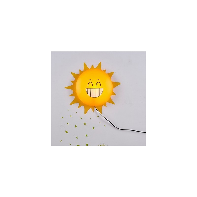 Papel de parede Lâmpadas de parede Flor Rosto DIY Diversão Atmosfera Luz noturna Crianças Lâmpada de cabeceira Decoração Sol