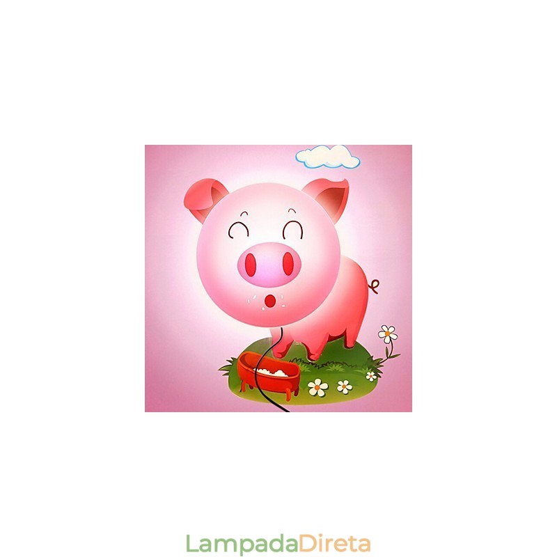 Porco Plástico Resistente a Altas Temperaturas Luz E 10 C Pode Remover Papel de Parede Criativo 3D Luminária de Parede