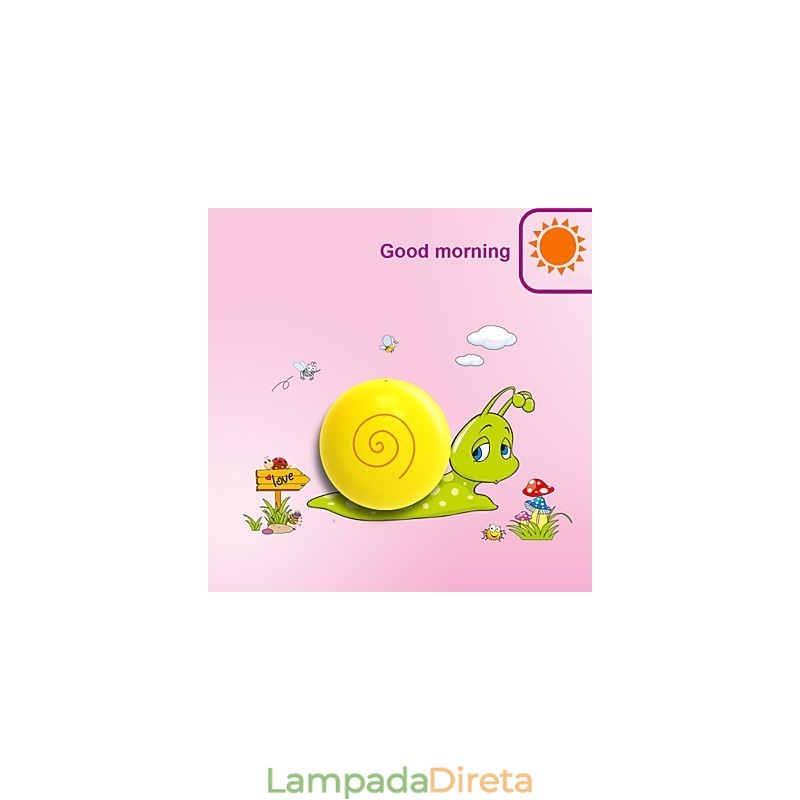 Caracol Plástico Resistente a Altas Temperaturas Luz e 10 C Pode Remover Papel de Parede Criativo 3D Luminária de Parede