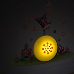 Palhaço Luz de plástico resistente a altas temperaturas e 10 C pode remover papel de parede 3D criativo Lâmpada de parede