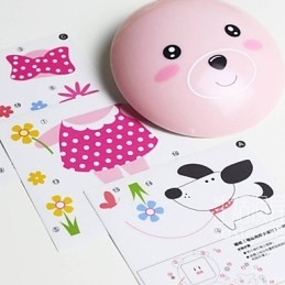 Adesivos de parede urso luz ativada inteligente indução elétrica smetope adorno lâmpada de parede