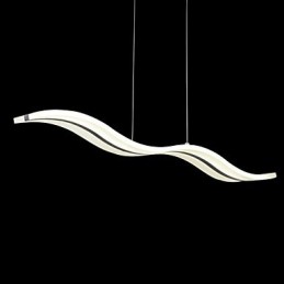 Luminária pendente moderna e contemporânea cromada
