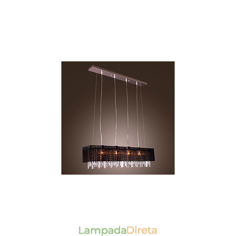 Ilha moderna contemporânea cristal outros metal pingente luz