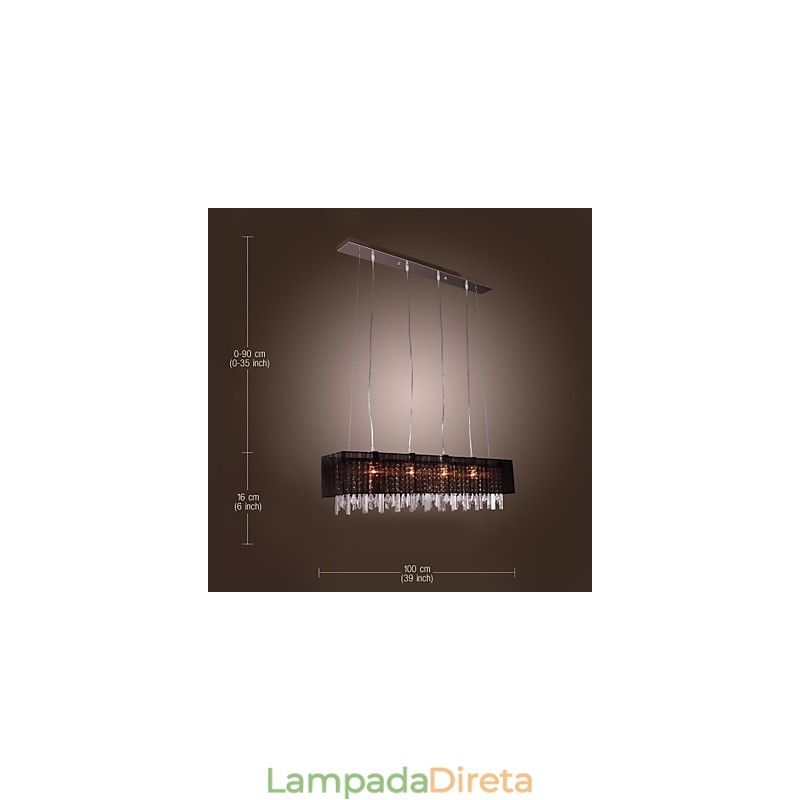 Ilha moderna contemporânea cristal outros metal pingente luz