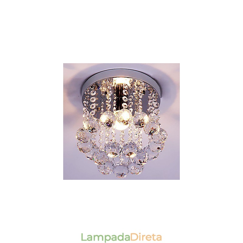 Lustre moderno estilo mini cristal K9 de montagem embutida