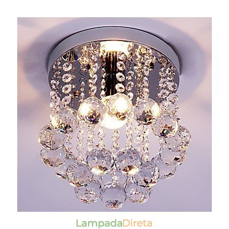 Lustre moderno estilo mini cristal K9 de montagem embutida