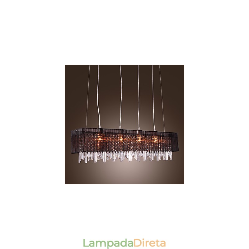Ilha moderna contemporânea cristal outros metal pingente luz