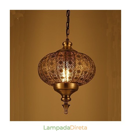 Lustre retrô de ferro vazado do sudeste asiático Lustre retrô de ferro vazado do sudeste asiático