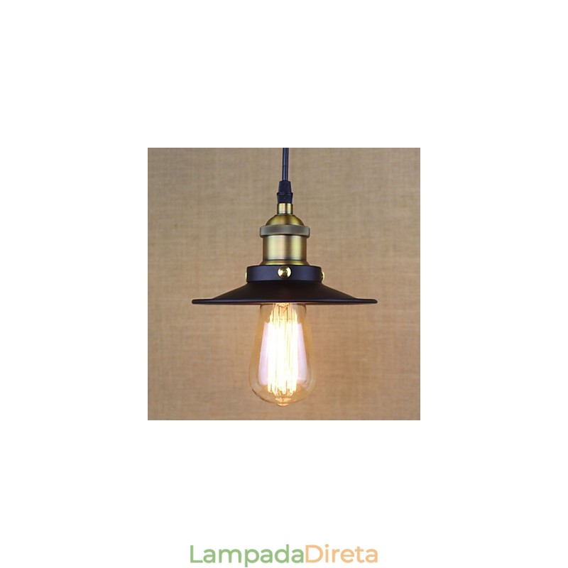 Luminária pendente pequena simples retrô industrial estilo country americano ultra miniatura