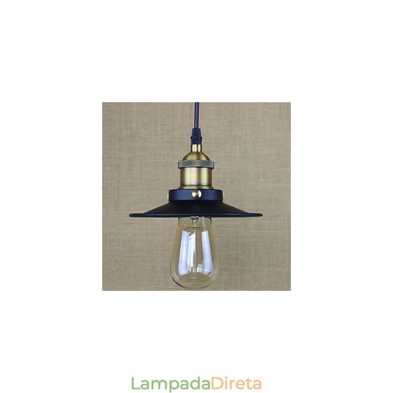 Luminária pendente pequena simples retrô industrial estilo country americano ultra miniatura