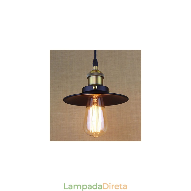 Luminária pendente pequena simples retrô industrial estilo country americano ultra miniatura