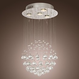 Lustre de luxo moderno cristal 4 luzes