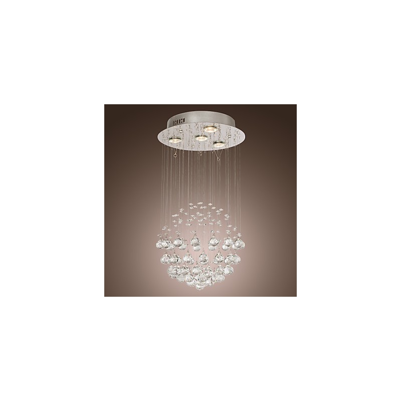 Lustre de luxo moderno cristal 4 luzes