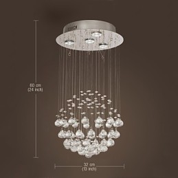 Lustre de luxo moderno cristal 4 luzes