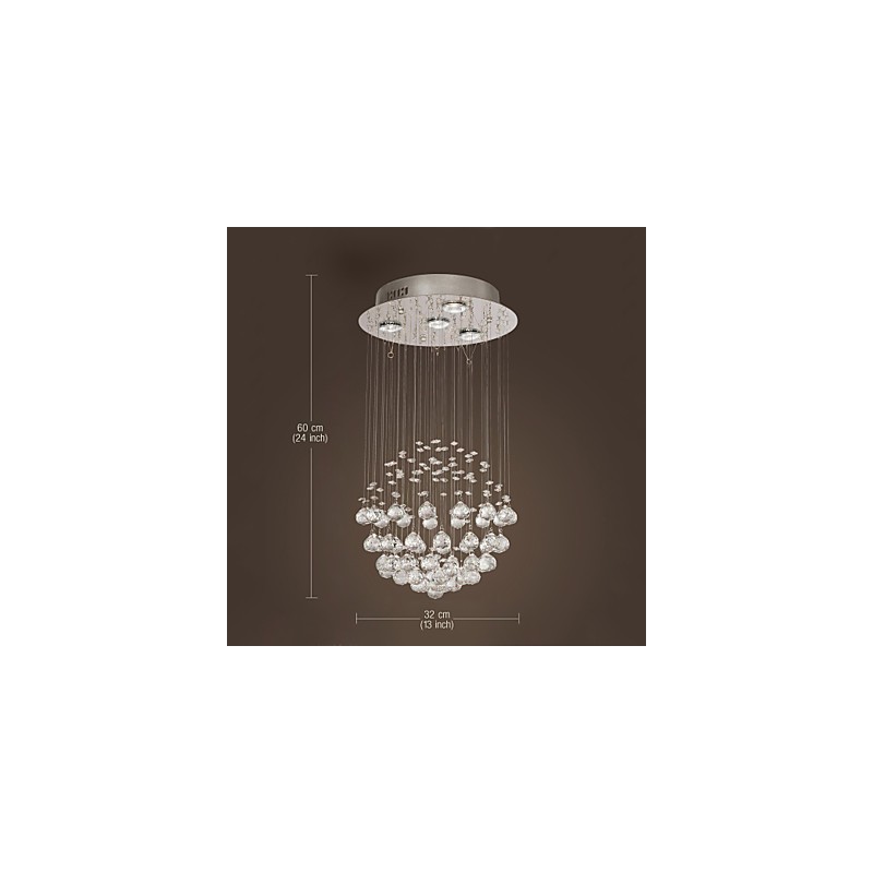Lustre de luxo moderno cristal 4 luzes