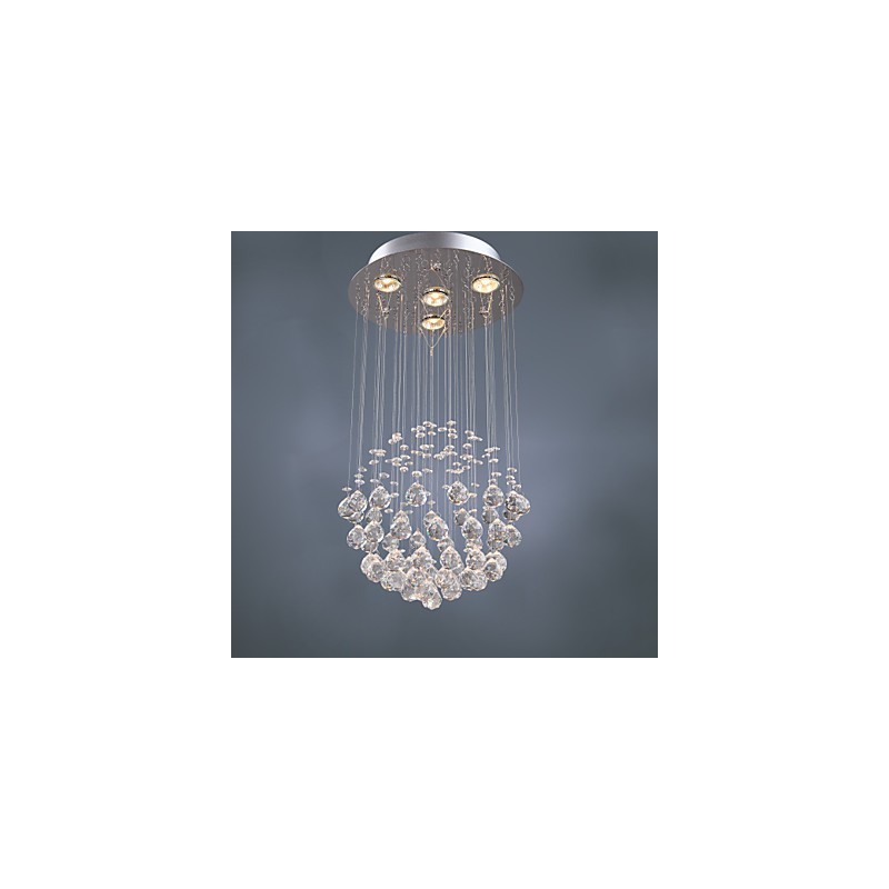 Lustre de luxo moderno cristal 4 luzes