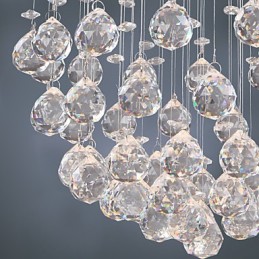 Lustre de luxo moderno cristal 4 luzes