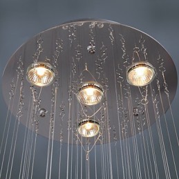 Lustre de luxo moderno cristal 4 luzes