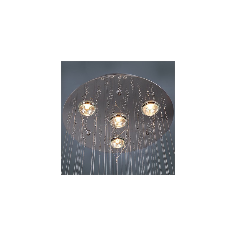 Lustre de luxo moderno cristal 4 luzes