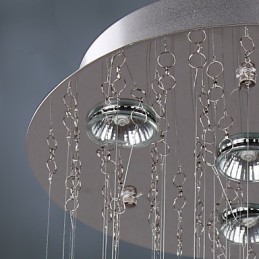 Lustre de luxo moderno cristal 4 luzes