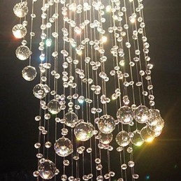 Lustre de Cristal Luxo Moderno 4 Luzes