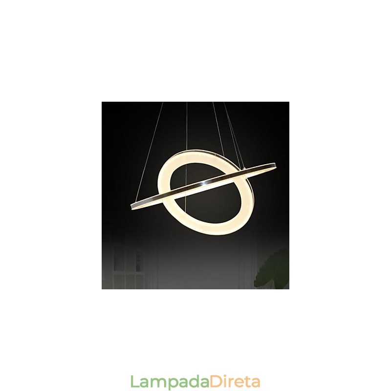 Luminária pendente de metal contemporânea moderna