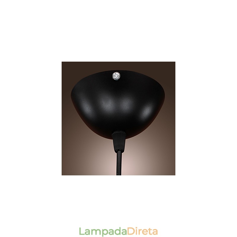 Luminária pendente retrô vintage Tom Dixon Design preta