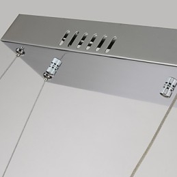Luminária pendente moderna contemporânea de cristal cromado em metal
