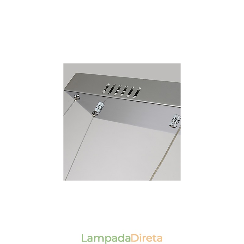 Luminária pendente moderna contemporânea de cristal cromado em metal