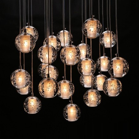 Luminária pendente de bola de cristal Meteorer de palco de engenharia criativa Luminária pendente de bola de cristal Meteorer de palco de engenharia criativa