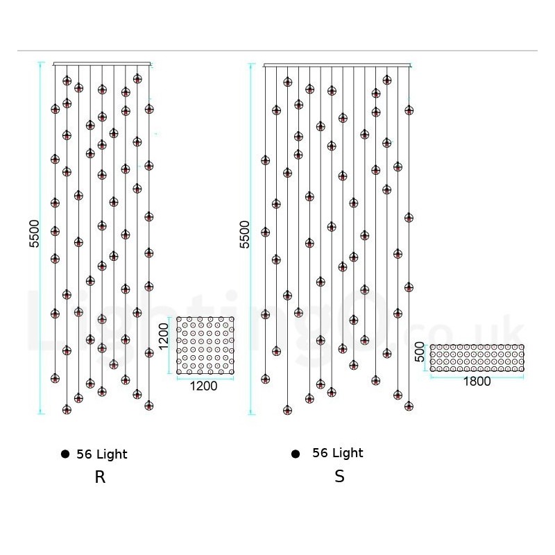 Luminária pendente de bola de cristal Meteorer de palco de engenharia criativa